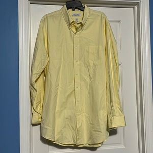 Brooks Brothers yellow Original Polo Shirt long sleeve button down 18.5 - 38